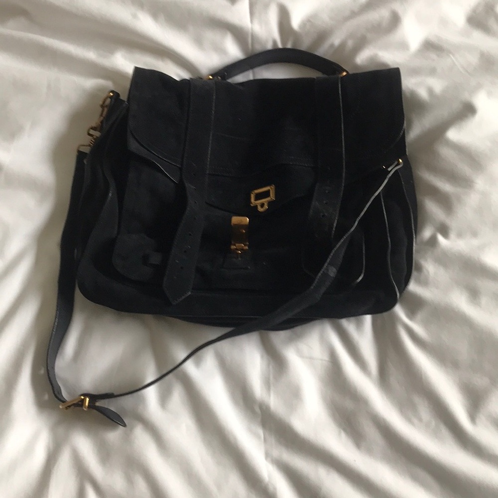 Proenza Schouler PS1 black suede